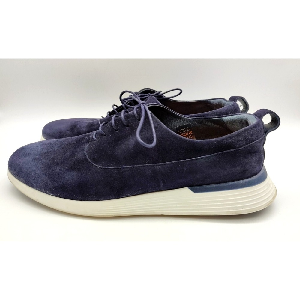 Wolf & Shepherd Crossover Longwing Blue Suede Oxford Shoes Men's 10.5 Lace Up